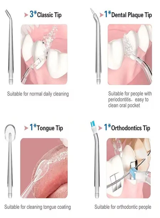 SellSho Water Flosser for Teeth Cleaning, Cordless Waterproof Rechargeable Oral Irrigator with 4 Jets, 3 Modes Irrigation Cleaner with 220ml Detachable Water Tank (White) (001) - Image 3